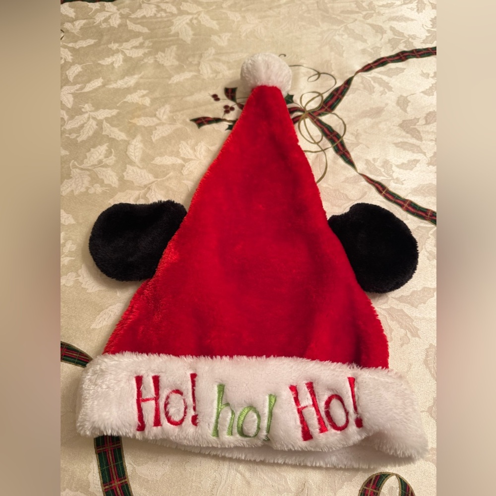 Vintage Mickey Mouse Santa Hat